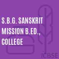 S.B.G. Sanskrit Mission B.Ed., College Logo