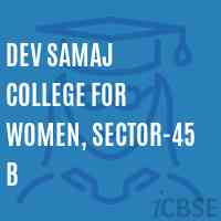 Dev Samaj College for Women, Sector-45 B Logo
