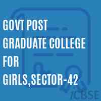 Govt Post Graduate College for Girls,Sector-42 Logo