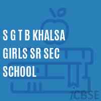 S G T B Khalsa Girls Sr Sec School Logo