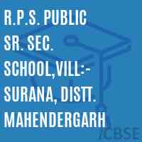 R.P.S. Public Sr. Sec. School,Vill:- Surana, Distt. Mahendergarh Logo