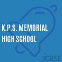 K.P.S. Memorial High School Logo