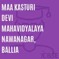 Maa Kasturi Devi Mahavidyalaya Nawanagar, Ballia College Logo