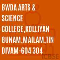 BWDA Arts & Science College,Kolliyangunam,Mailam,Tindivam-604 304 Logo