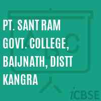Pt. Sant Ram Govt. College, Baijnath, Distt Kangra Logo