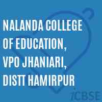 Nalanda College of Education, VPO Jhaniari, Distt Hamirpur Logo