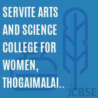 Servite Arts and Science College for Women, Thogaimalai Panchayat, Kaladai Village, Karur Dist. - 621 313 Logo