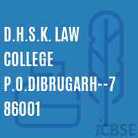 D.H.S.K. Law College P.O.Dibrugarh--786001 Logo