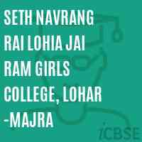 Seth Navrang Rai Lohia Jai Ram Girls College, Lohar -Majra Logo