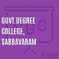 Govt.Degree College, Sabbavaram Logo