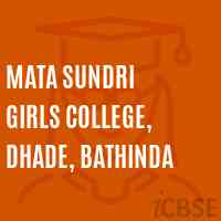 Mata Sundri Girls College, Dhade, Bathinda Logo