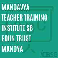 Mandavya Teacher Training Institute Sb Edun Trust Mandya Logo