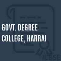 Govt. Degree College, Harrai Logo