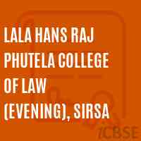 Lala Hans Raj Phutela College of Law (Evening), Sirsa Logo