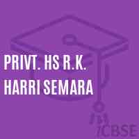 Privt. Hs R.K. Harri Semara Secondary School Logo