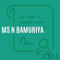 Ms N Bamuriya Middle School Logo