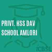 Privt. HSS DAV SCHOOL AMLORI Logo