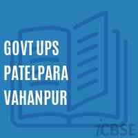 Govt Ups Patelpara Vahanpur Middle School Logo