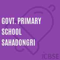 Govt. Primary School Sahadongri Logo