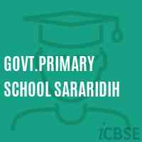 Govt.Primary School Sararidih Logo