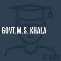 Govt.M.S. Khala Middle School Logo