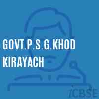 Govt.P.S.G.Khod Kirayach Primary School Logo