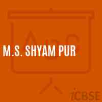 M.S. Shyam Pur Middle School Logo