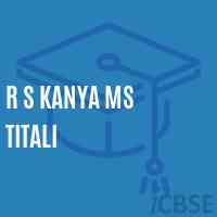 R S Kanya Ms Titali Middle School Logo