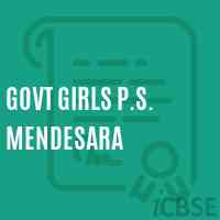 Govt Girls P.S. Mendesara Primary School Logo