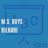 M.S. Boys Bilhari Middle School Logo