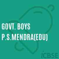 Govt. Boys P.S.Mendra(Edu) Primary School Logo