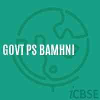 Govt Ps Bamhni Primary School Logo