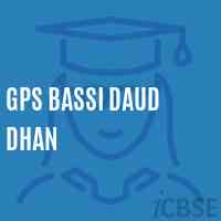 Gps Bassi Daud Dhan Primary School Logo