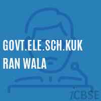 Govt.Ele.Sch.Kukran Wala Primary School Logo