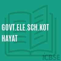 Govt.Ele.Sch.Kot Hayat Primary School Logo