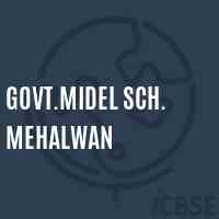 Govt.Midel Sch. Mehalwan Middle School Logo
