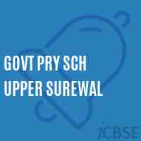 Govt Pry Sch Upper Surewal Primary School Logo