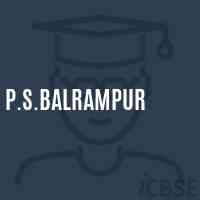 P.S.Balrampur Primary School Logo