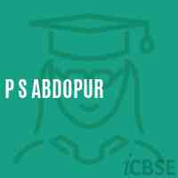 P S Abdopur Primary School Logo