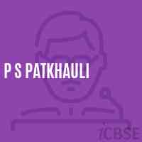 P S Patkhauli Primary School Logo