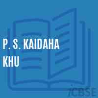 P. S. Kaidaha Khu Primary School Logo