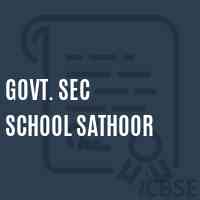 Govt. Sec School Sathoor Logo