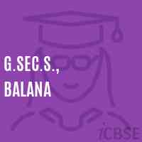 G.Sec.S., Balana Secondary School Logo