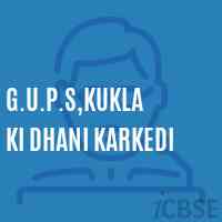 G.U.P.S,Kukla Ki Dhani Karkedi Middle School Logo
