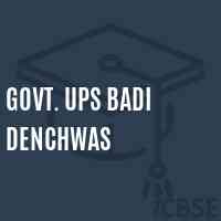 Govt. Ups Badi Denchwas Middle School Logo