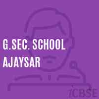 G.Sec. School Ajaysar Logo