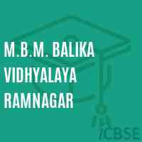 M.B.M. Balika Vidhyalaya Ramnagar Primary School Logo