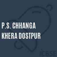 P.S. Chhanga Khera Dostpur Primary School Logo