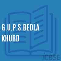 G.U.P.S.Bedla Khurd Middle School Logo