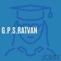 G.P.S.Ratvan Primary School Logo